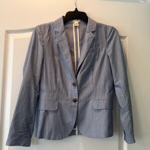 NWOT J. Crew Blue Striped Women's Schoolboy Blazer - Size 2